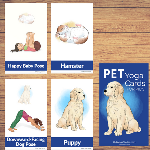 pet yoga cards for kids