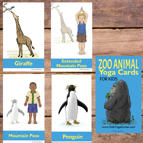 Zoo Animals Yoga Cards for Kids