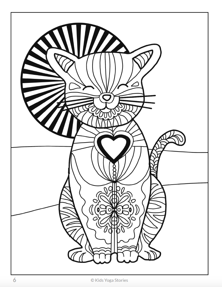 Calming Coloring Pages for Kids - Animals – Kids Yoga Stories