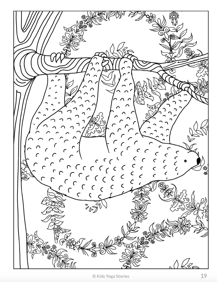 Calming Coloring Pages for Kids - Animals – Kids Yoga Stories