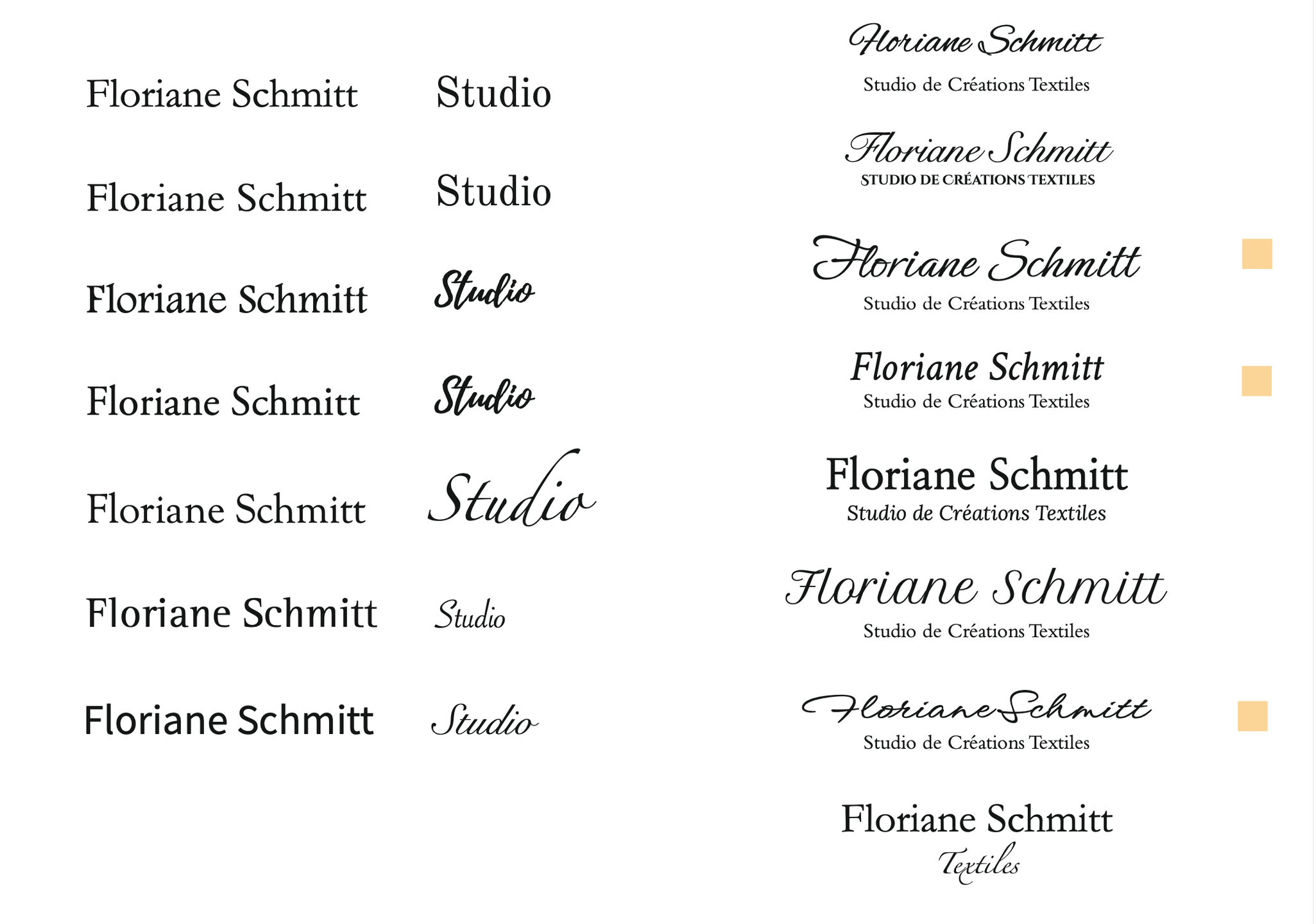 charte graphique Floriane Schmitt Studio 