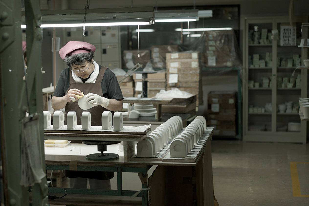 Nikko Factory in Japan. Manufacturer of Bodo Sperlein designs Blossom, Sensu, Landscape, Cloud, Macaroon and Goldline.