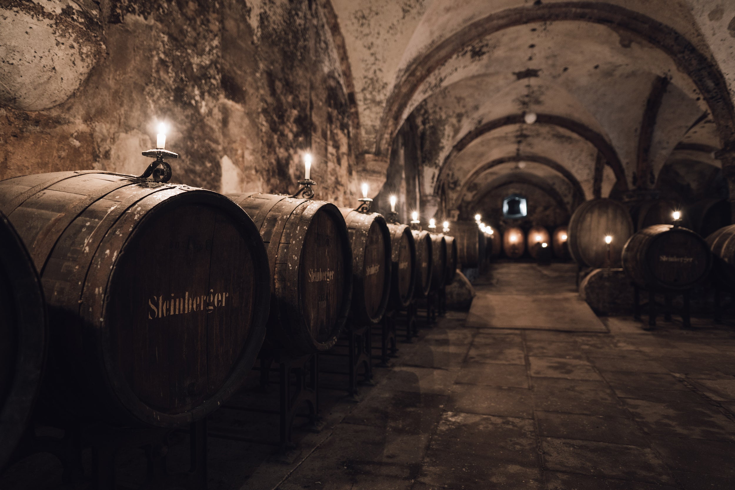 The atmospheric centuries old cellars of Kloster Eberbach