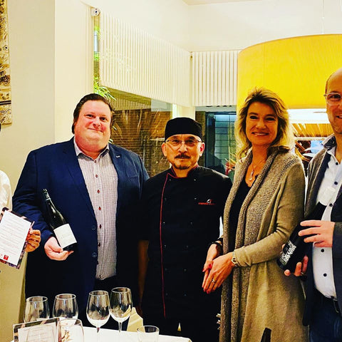 Markus Mleinek, Kyoto Kitchen Chef, Iris Ellmann and Uli Allendorf at the Fusion Tasting Dinner