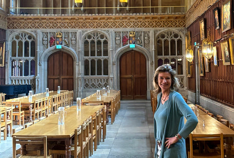 Iris Ellmann, MD of The WineBarn, at the trade wine tasting at Christ Church College in Oxford