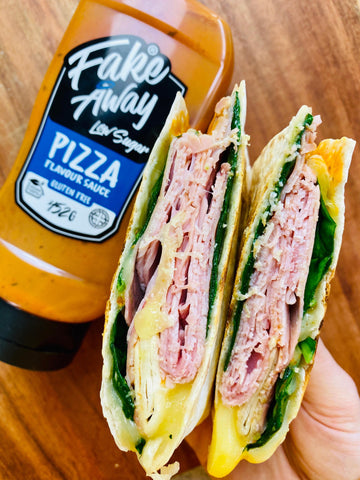 ham and cheese pizza snack wrap