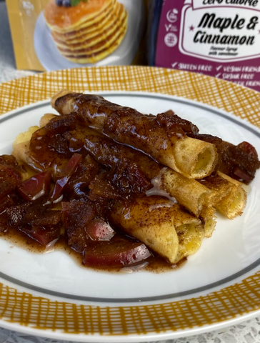 delicious apple and cinnamon pancakes