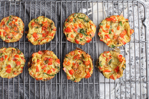 huevos horneados sin huevo con oferta de verduras para preparar comidas