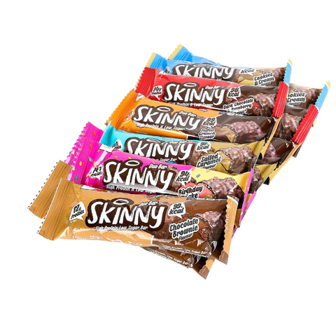 skinny food cos classic protein bars selection of 6 unique flavours 