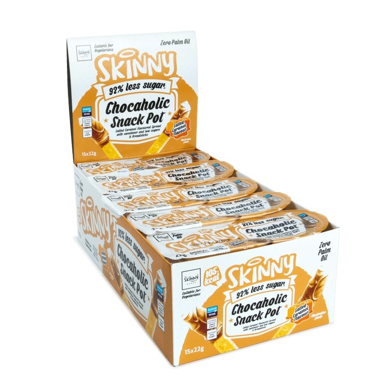 Salted Caramel Skinny Chocaholic Snack Pot Case - 15 x 22g