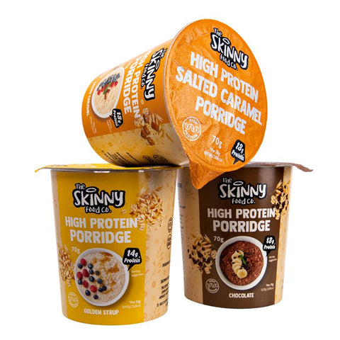 Skinny High Protein Porridge Pots Bundle - 3 x 70g - theskinnyfoodco