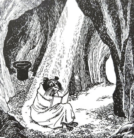Der Bisam in der Höhle mit dem Hut des Zauberers.