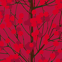 Lumimarja, der moderne Klassiker von Marimekko hier in rot-Tönen