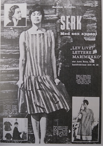 Mari-Girls im Norsk Dameblad vom 07.12.1960. Bild S. 55 in: Rahikainen-Haapman, Hiikka et al. (Hg.): Phenomenon Marimekko. Finnland 2004. 