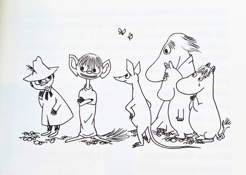 Im Moomin-Tal leben nicht nur Moomins, sondern ganz unterschiedliche Wesen. Sie kommen gut miteinander aus.