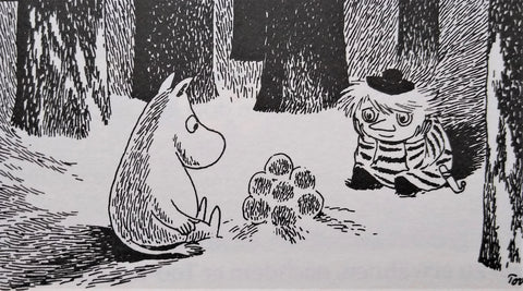 Schneehöhle von Tooticky und Moomin in: Tove Jansson, Winter im Mumintal. S. 23