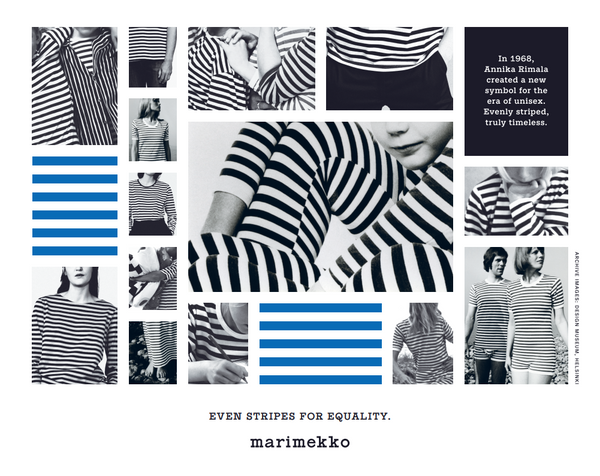 Das Streifen-Muster der Katjus von Marimekko heißt Tasaraita und einen Hintergrund: Equality