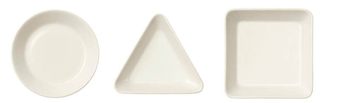 Das beliebte 3er Set der Mini-Schalen in weiß in den Formen rund, dreieckig und quadratisch. 