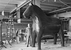 Das Dalapferd auf der Weltausstellung 1939 in New York. Foto: Sörmlands museum