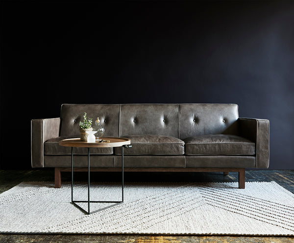 mid-century leather gus modern sofa