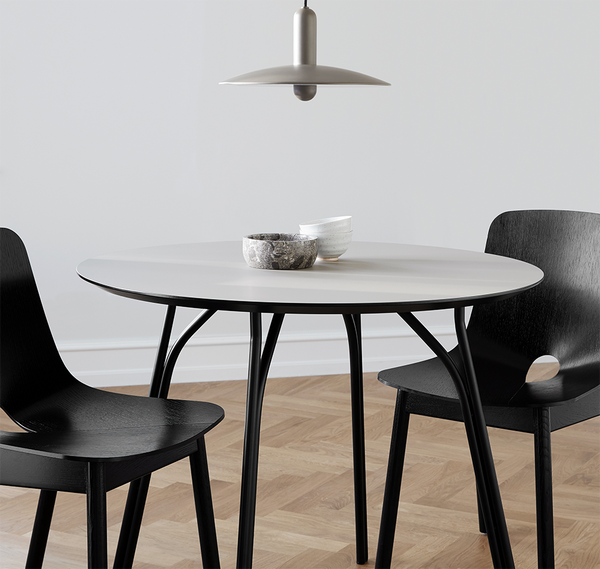 woud modern scandinavian dining room table