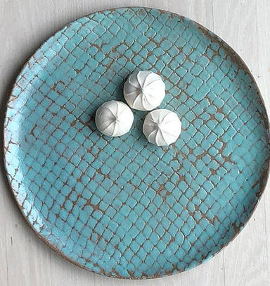 Large Round Serving Platter - Blizzard Blue