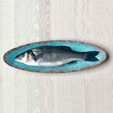 Pirogue Platter - Blizzard Blue