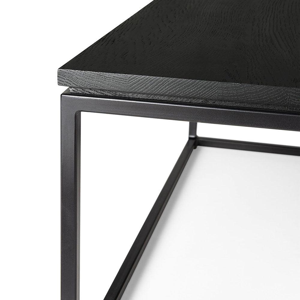 Openlijk Numeriek Republiek Black Oak Thin Rectangular Coffee Table - Maker & Moss Furniture