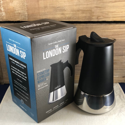 The London Sip London Sip Stovetop Espresso Maker, Copper, 6-Cup