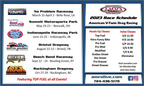 AMRA 2023 Race Schedule