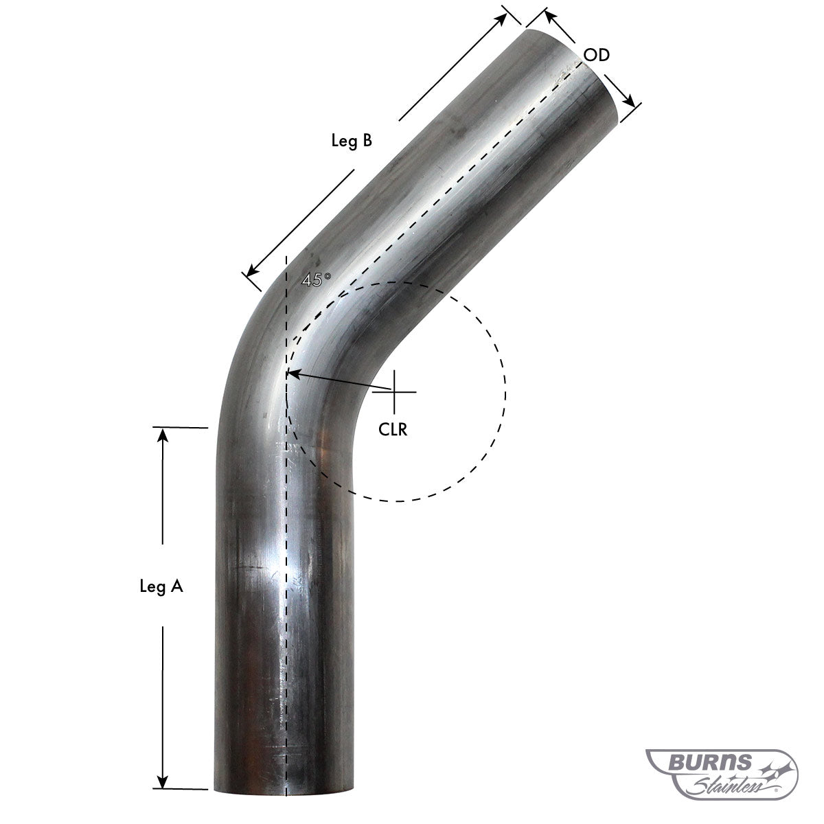 Stainless Steel Straight Exhaust Pipe (3.5 inch OD 5' feet long)