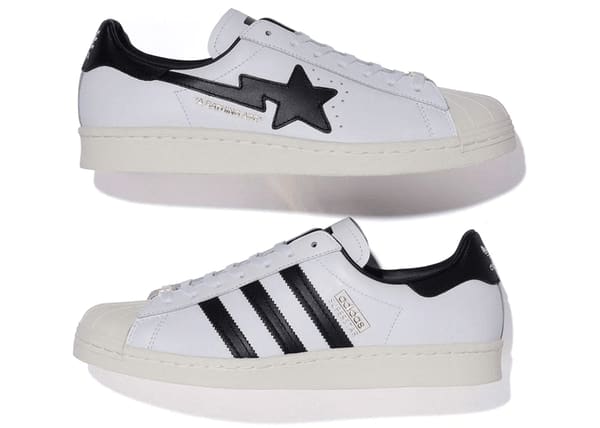 adidas Superstar 80s Bape White Black – SOLEPLIER