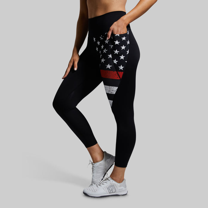 Painted USA Flag High Waisted Sport Buttery Smooth Leggings