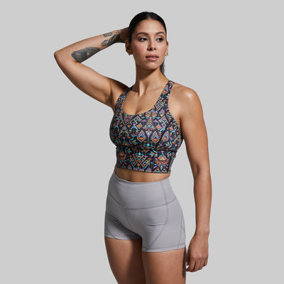 The Milk and Muscles Nursing Sports Bra, Garden Galaxy from Born Primitive