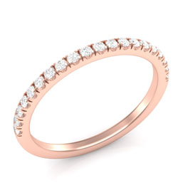 Rose gold, diamond wedding band