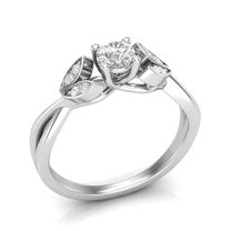 floral twist marquise engagement ring
