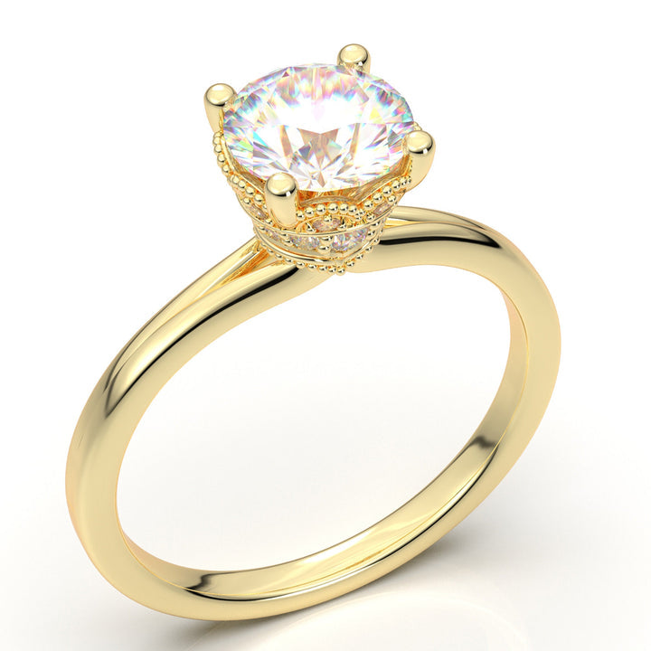 milgrain engagement ring