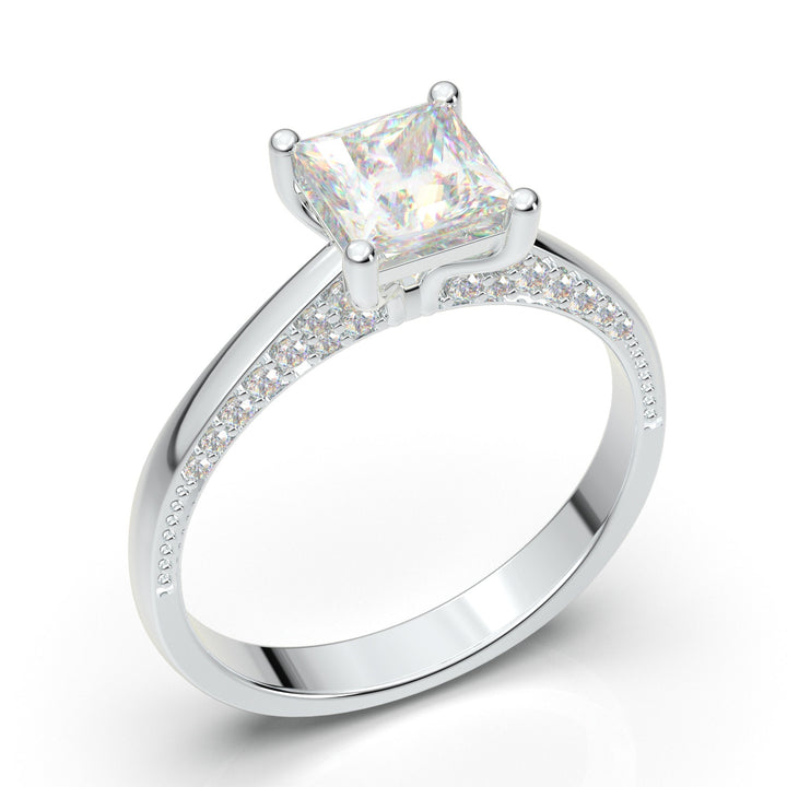 princess style engagement ring