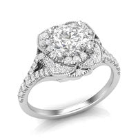 Vintage white gold engagement ring