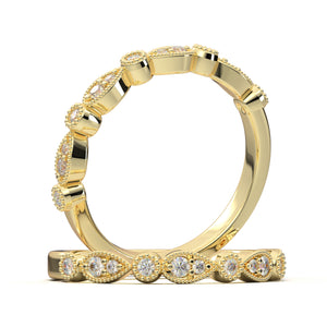 Yellow Gold Stackable Band | Free Try-On | Aurosi Jewels