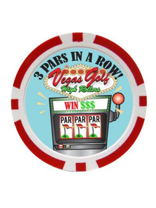 3-Pars In a Row On The Golf Course Poker Chip