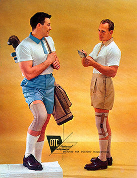 Vintage OTC add of two men wearing braces