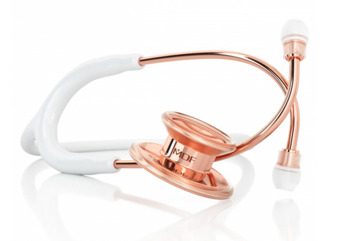 MDF White Rose Gold Stethoscope