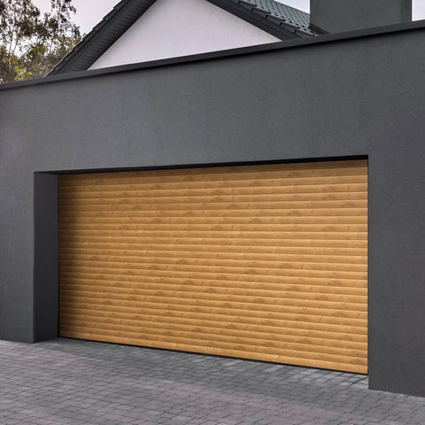 Gliderol Electric Insulated Roller Garage Door from 2287 to 2591mm Wide - Irish Oak