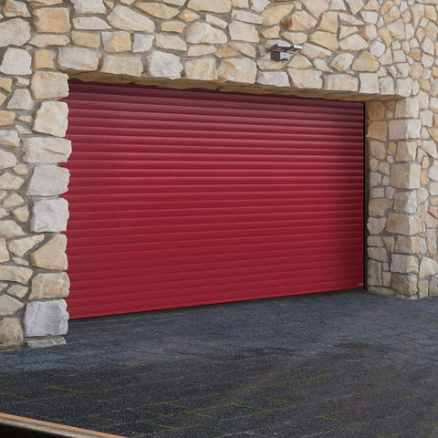 Gliderol Electric Insulated Roller Garage Door from 2592 to 3050mm Wide - Purple Red