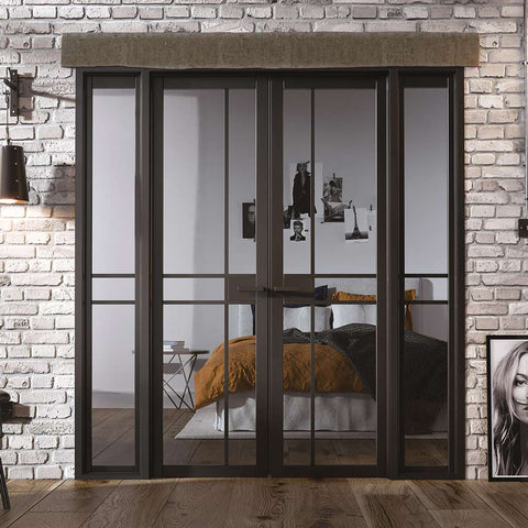 Black contemporary art deco room dividers