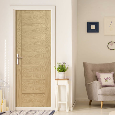 Palermo Statement Solid Oak Door - Unfinished