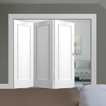 Three Folding Doors Frame Kit Pattern 10 Style Panel 3 0 White Primed