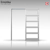 Bamboo 8mm Obscure Glass - Clear Printed Design - Single Absolute Pocket Door
