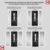 Country Style Tortola 1 Composite Door Set with Double Side Screen - Palopo Black Glass - Shown in Black